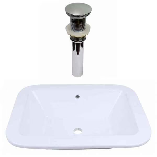 21.75-in. W Drop In White Vessel Set For Wall Mount Drilling, American Imaginations, Mfr#: AI-31579